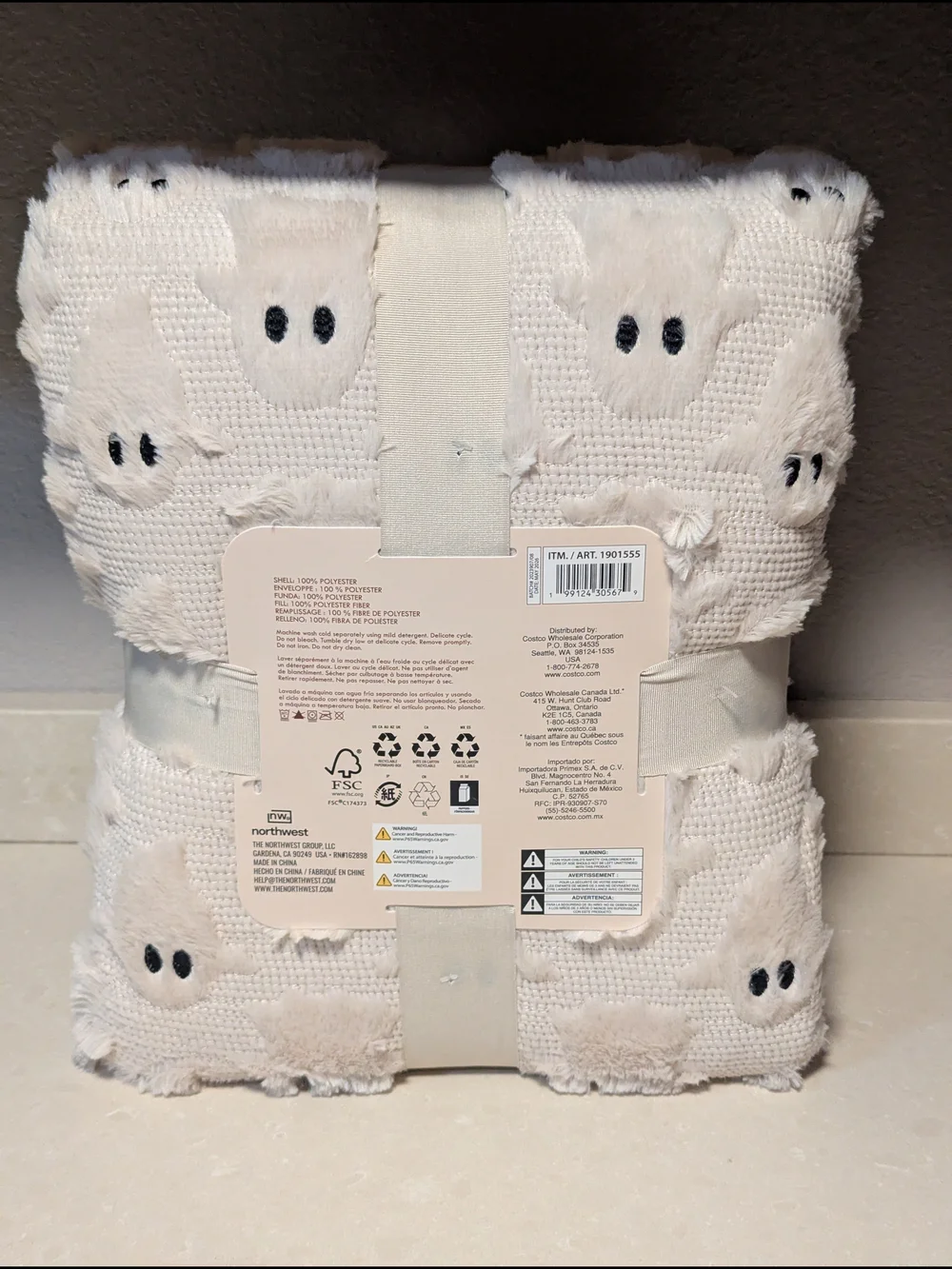 Viral Costco Cream Plush Ghost Throw Blanket